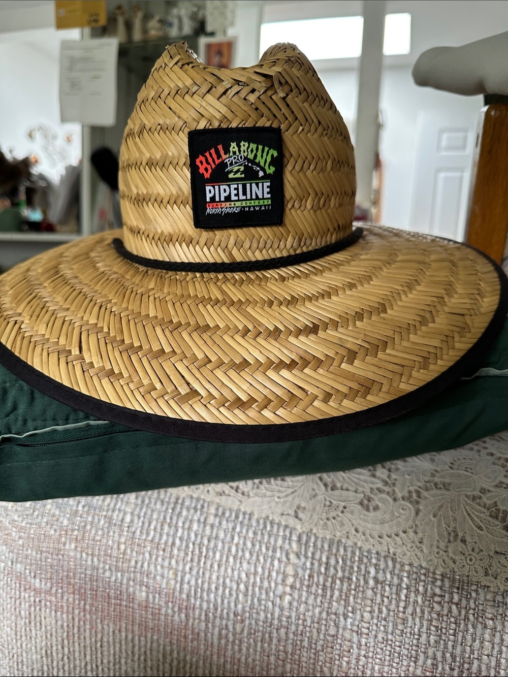 Billabong Pipe Tides lifeguard hat with Pro Pipeline North Shore Hawaii patch.